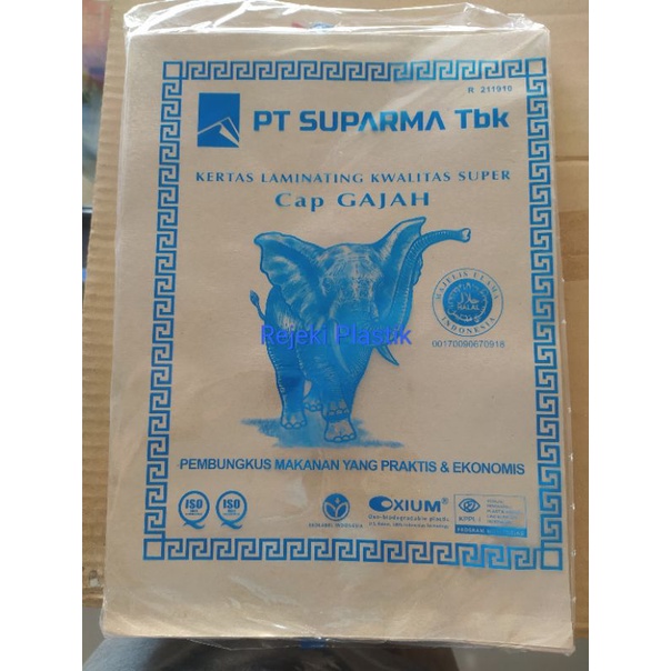

Kertas nasi coklat pembungkus nasi warteg rames uduk isi 250 lembar gajah biru