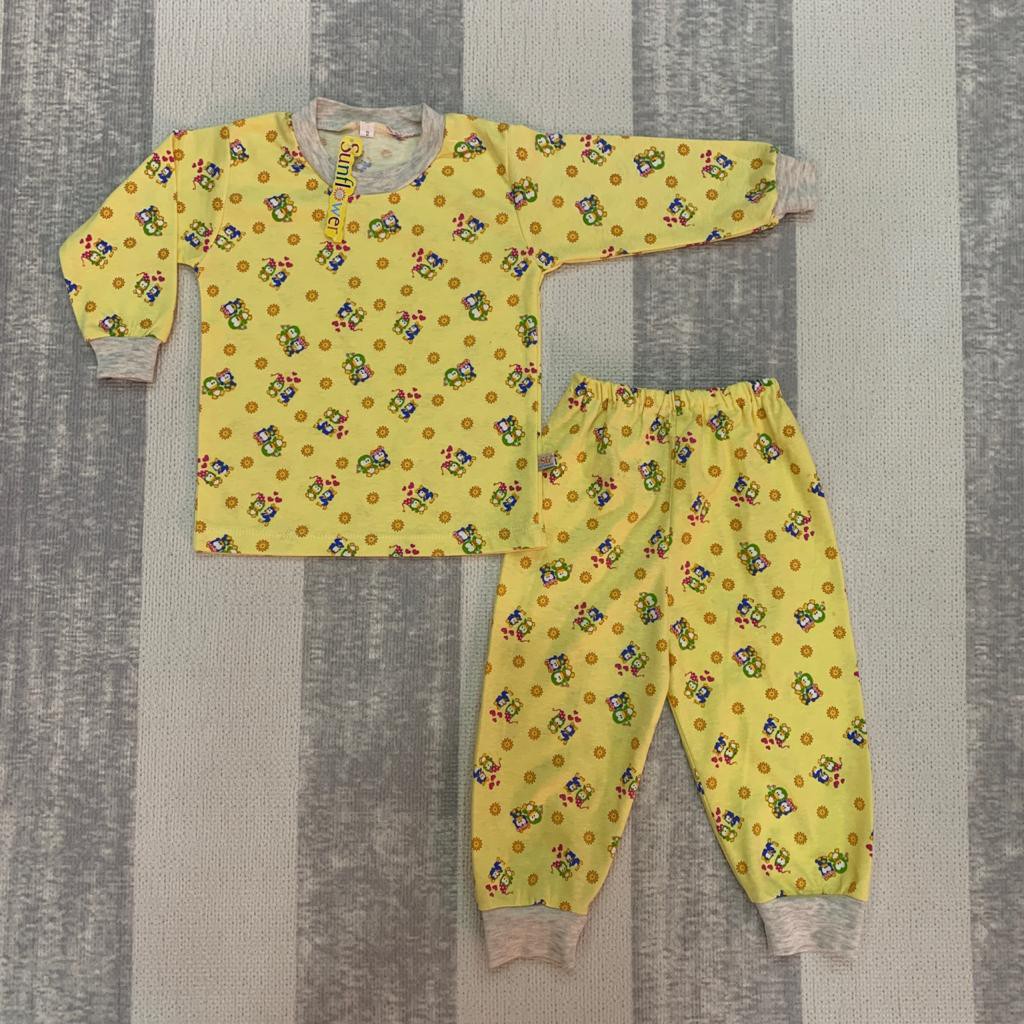 Piyama Panjang Anak Laki-Laki Setelan Oblong Katun Motif Fullprint Bergambar Unisex SATUAN