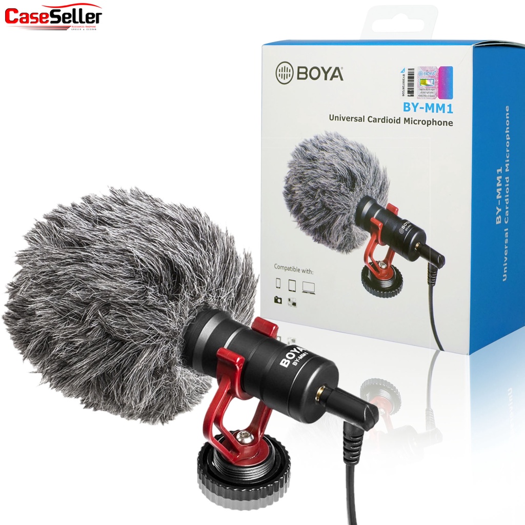 Microphone CardioId Shotgun BOYA BY-MM1 Perekam Audio dan Video Podcast live streaming
