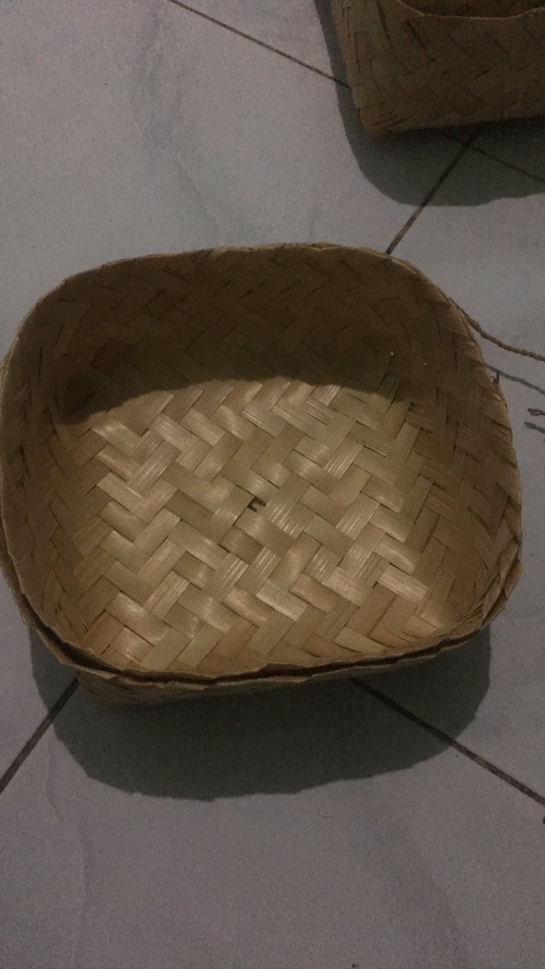 Besek Natural/ Blicing 15x15x7cm  Besek Anyaman Bambu Murah Besek Makanan Besek Bakul