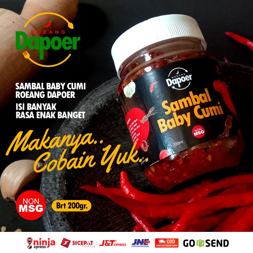 

SAMBAL SAMBEL CUMI BABY CUMI PEDAS NIKMAT ROEANG DAPOER 200gr LAUK NASI HANGAT