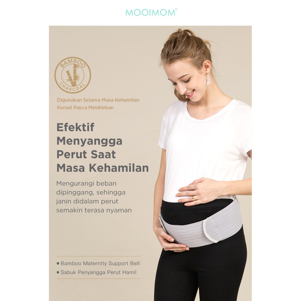 Sabuk Penyangga Perut Ibu Hamil MOOIMOM Bamboo Maternity Support Belt