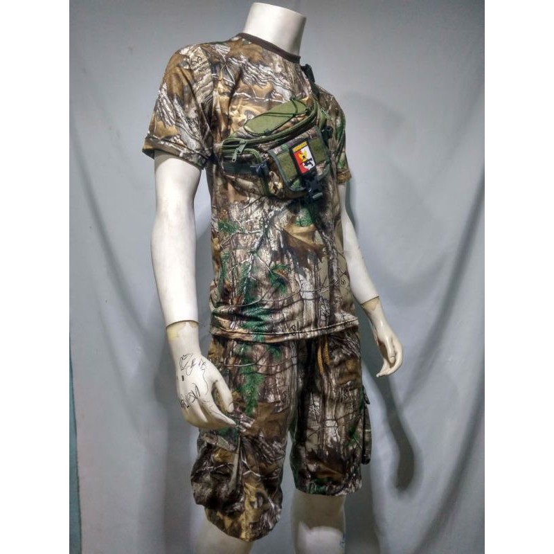 Baju Setelan Pendek Camo Realtree