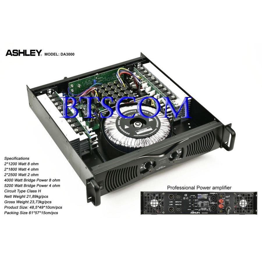Power Ashley DA3000 Amplifier Ashley DA 3000 / DA-3000 Class H