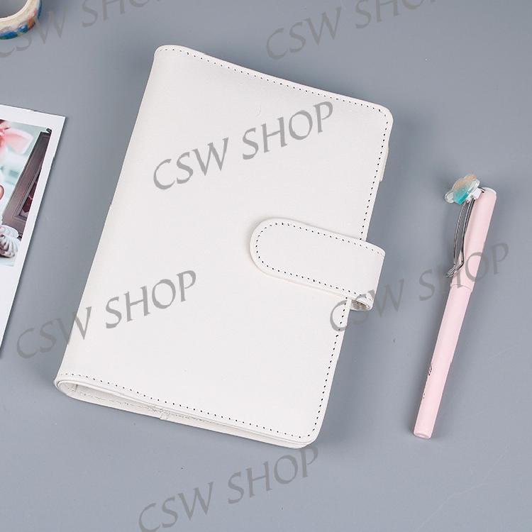 

Terbagus.. Macaron PU Leather Notebook Binder A5 Album Binder 6 Lubang