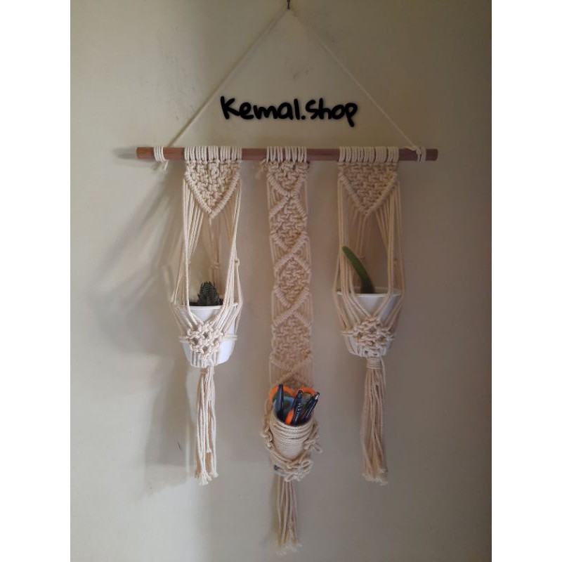 Macrame Pot Gantung/Hiasan Dinding