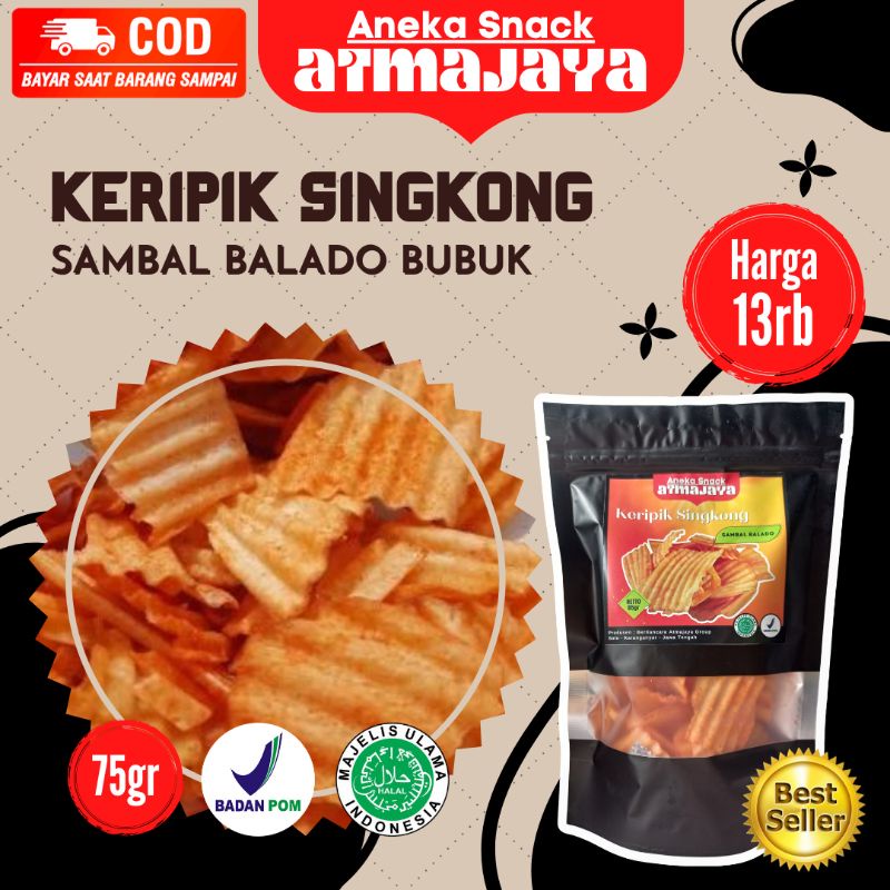 

Keripik Singkong Rasa Balado Sambal Bubuk / Grosir Aneka Snack Atmajaya/ Snack Murah