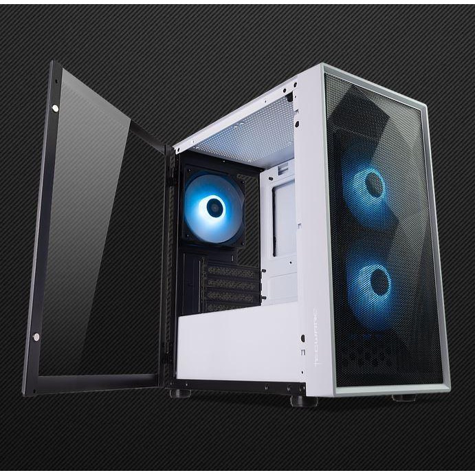 Tecware FORGE M2 RGB Tempered Glass Micro Tower ATX Case [Black/White]