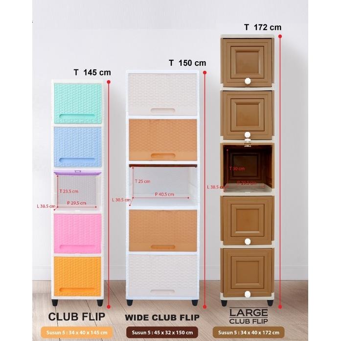 Club Flip 5 Susun Wide Flip Besar 5 Susun Flip Large 5 Susun Xli 5 Susun ::..
