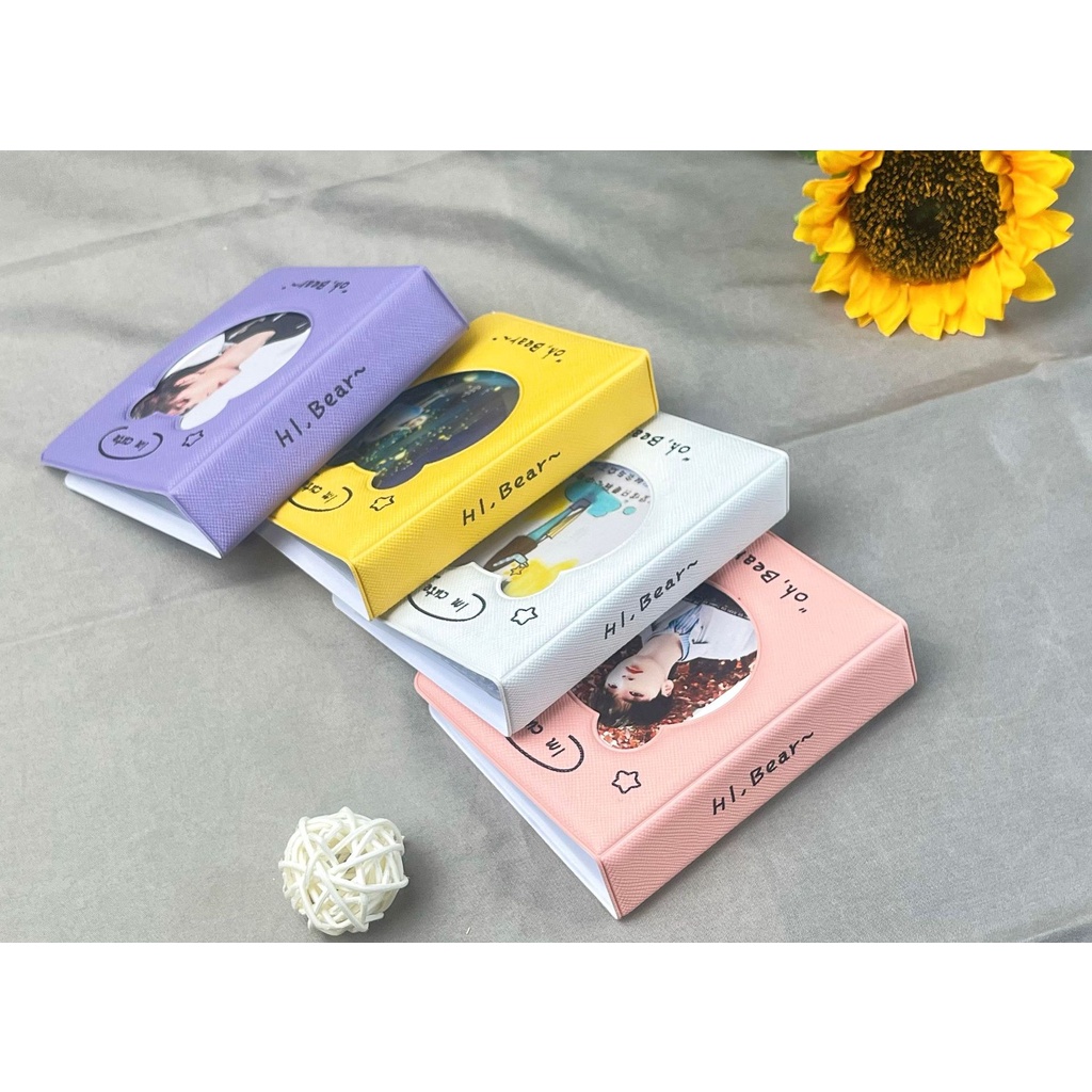 Mini Collect Book 3 Ring Summer Edition / Buku album Foto polaroid Ukuran Tiga Inci Desain Beruang