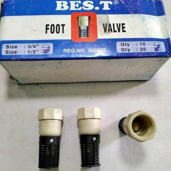 Klep pvc 1/2&quot;/ Foot Valve BEST/Tusen Klep PVC 1/2&quot; Best / Foot Klep / Foot Valve