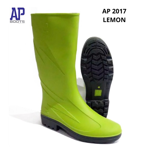 AP Boots 2017 Hijau Lemon - Sepatu Boot Kerja Hijau Tinggi - AP Boots Go Green Size 38-43 -  Sepatu Boots Karet - FANZ STORE