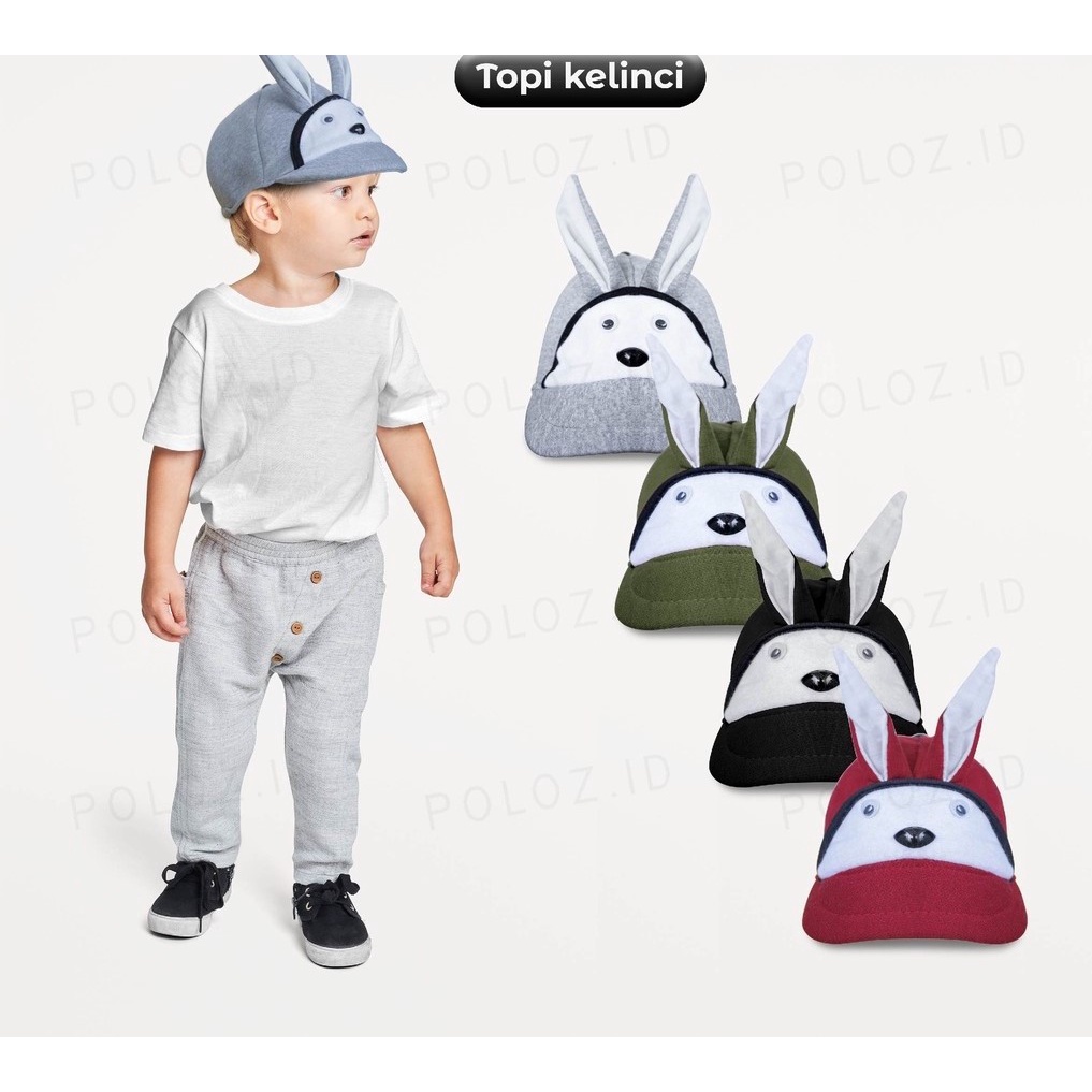 TOPI BAYI KARAKTER KELINCI / TOPI BAYI LUCU / TOPI BAYI KELINCI / TOPI BAYI KARAKTER / TOPI ANAK