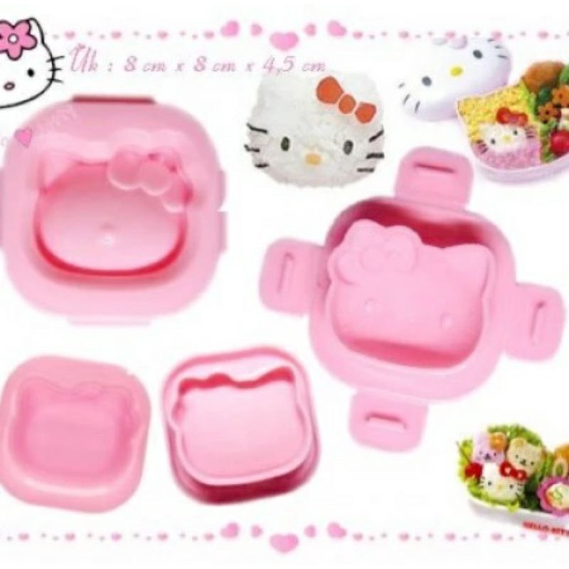 Cetakan Nasi Telur Rice Egg Mold Bento Tools Motif Bentuk Karakter Lucu Hello Kitty