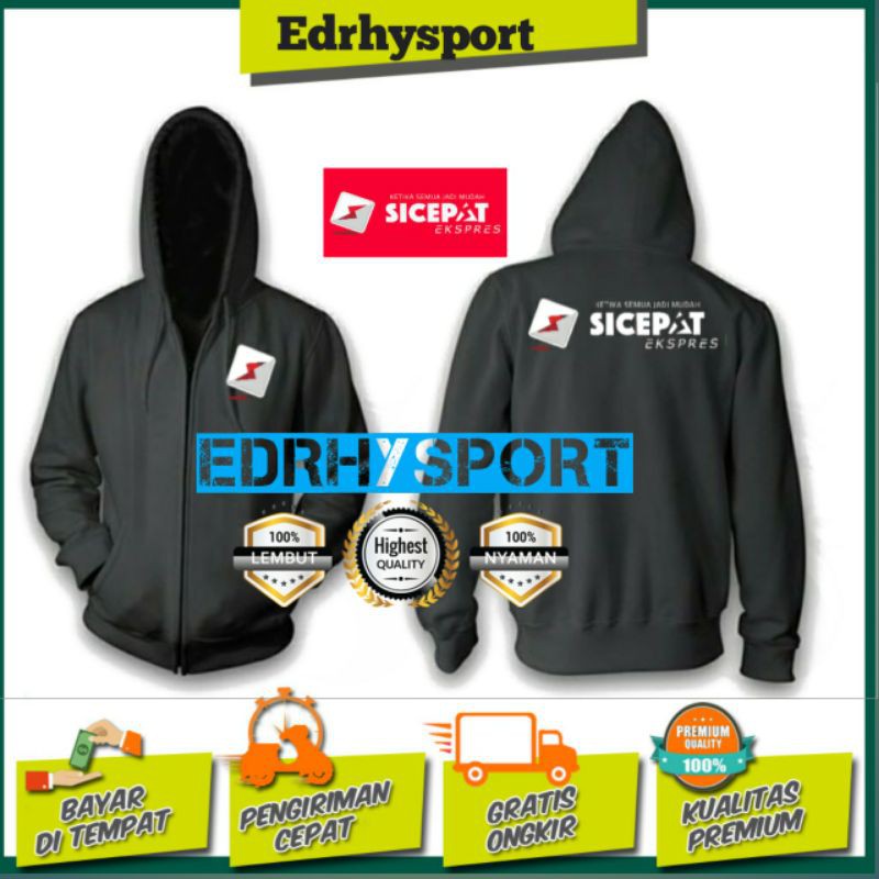 JAKET ZIPPER HOODIE SICEPAT / JAKET SICEPAT EKPRESS / JAKET SICEPAT KURIR EKSPEDISI