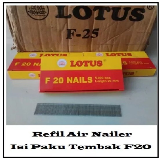 

Refill Isi Paku Tembak Staples 5000pcs 20mm F20 Brad Air Nailer murah