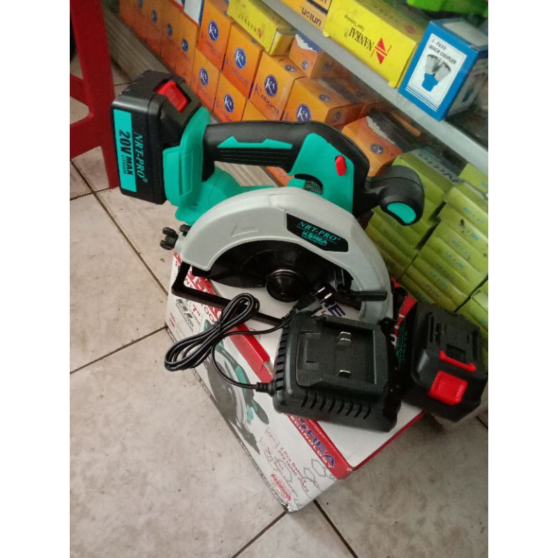 MESIN CIRCULARSAW NRT-PRO CORDLLES BRUSHLESS CX-58 GERGAJI BATRAI 7 INCH