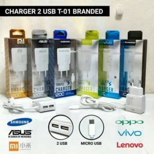 TC Charger Casan 2USB T-01 3A / 3.5A XIAOMI MI Grosir