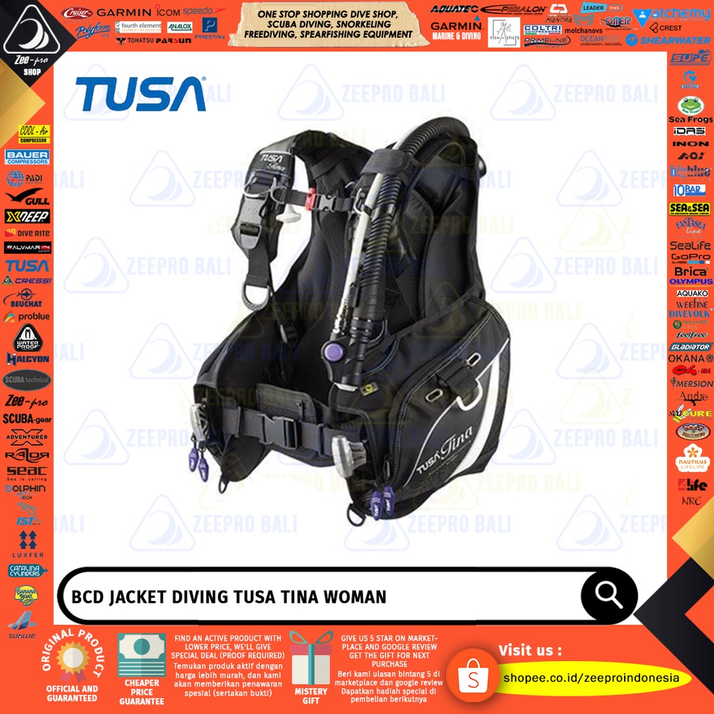 BCD Scuba Diving Tusa Tina Woman Jacket Bouyancy Alat Selam