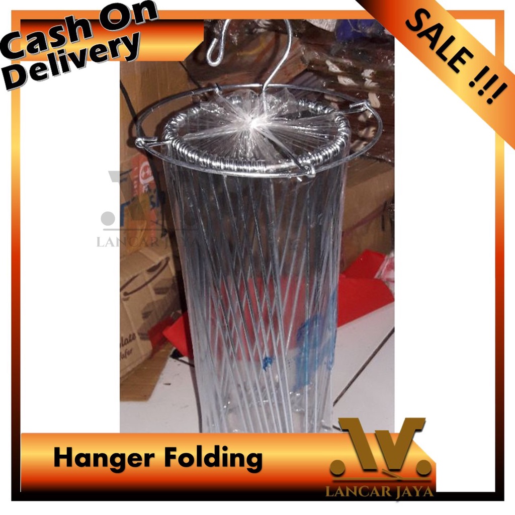 FOLDING HANGER BAJU ANAK BESI / JEMURAN BAJU BAYI /JEMURAN GANTUNG / GANTUNGAN PAKAIAN