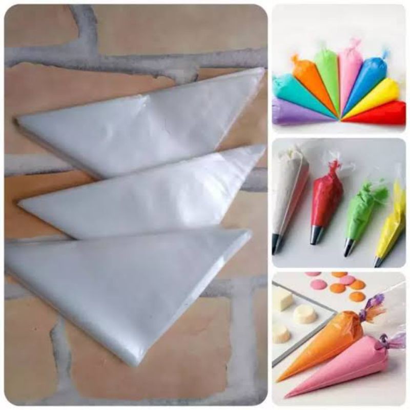 10 pcs papping bag / plastik segitiga / alat dekorasi kue