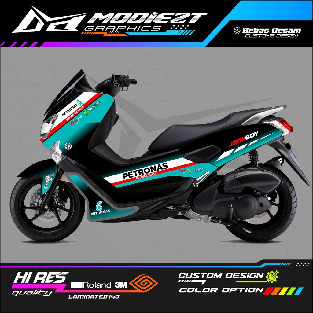 DECAL NMAX 2018 / 2020 FREE CUSTOME DESIGN MOTIF PETRONAS