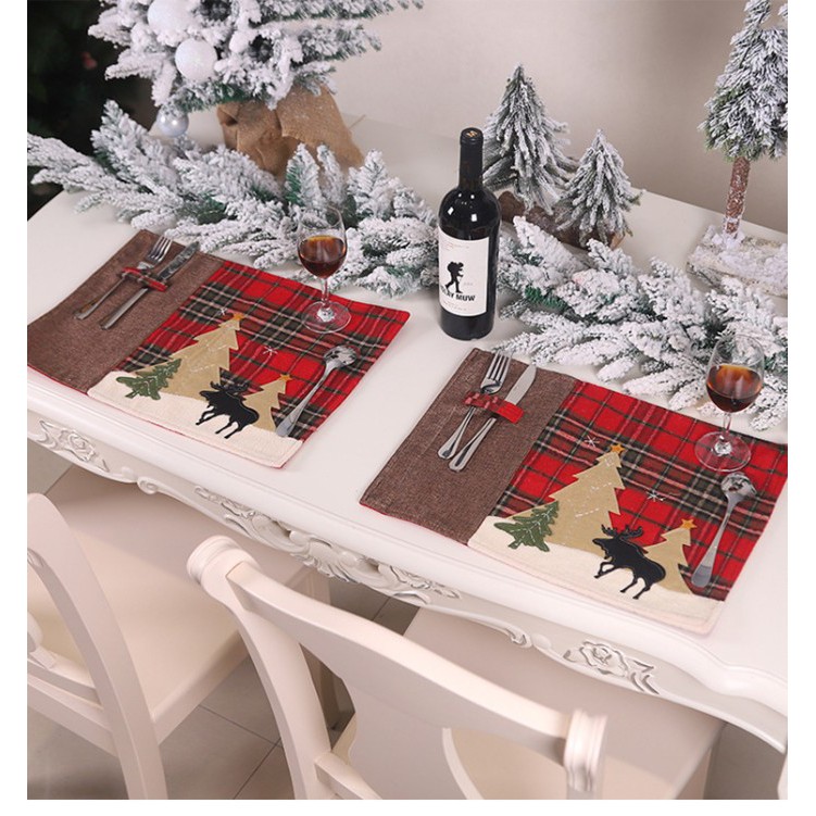 XTBM christmas table mats coaster mat tatakan meja makan natal dinner