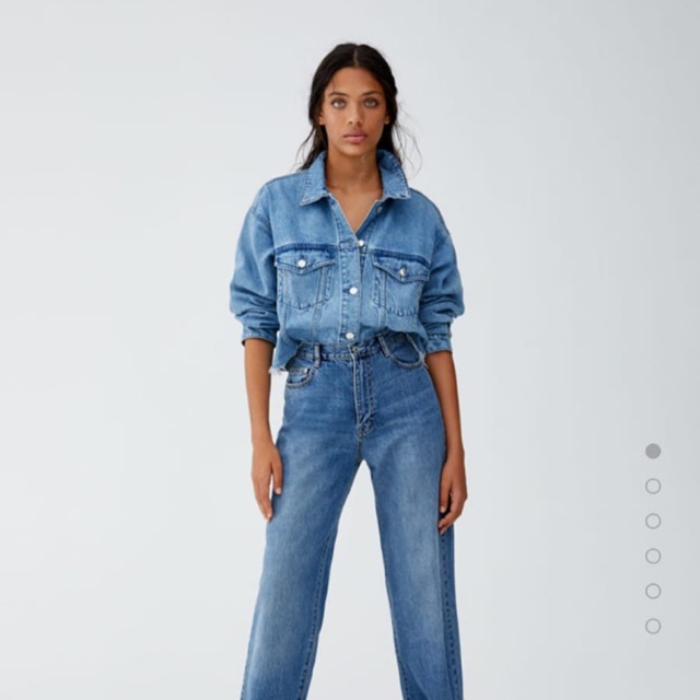 JAKET JEANS CROFTED PULL AND BEAR ORIGINAL SIZE M SAJA