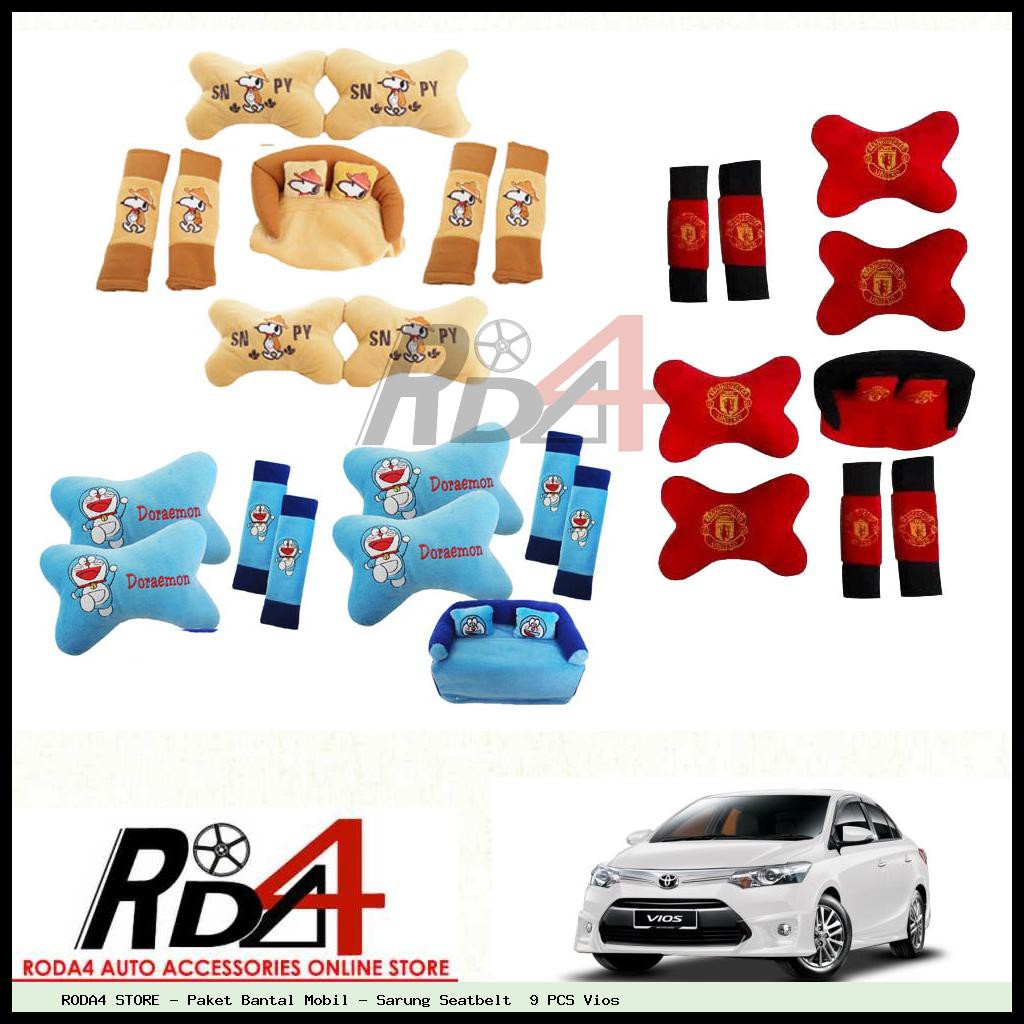 Paket Bantal Mobil - Sarung Seatbelt  9 PCS Vios