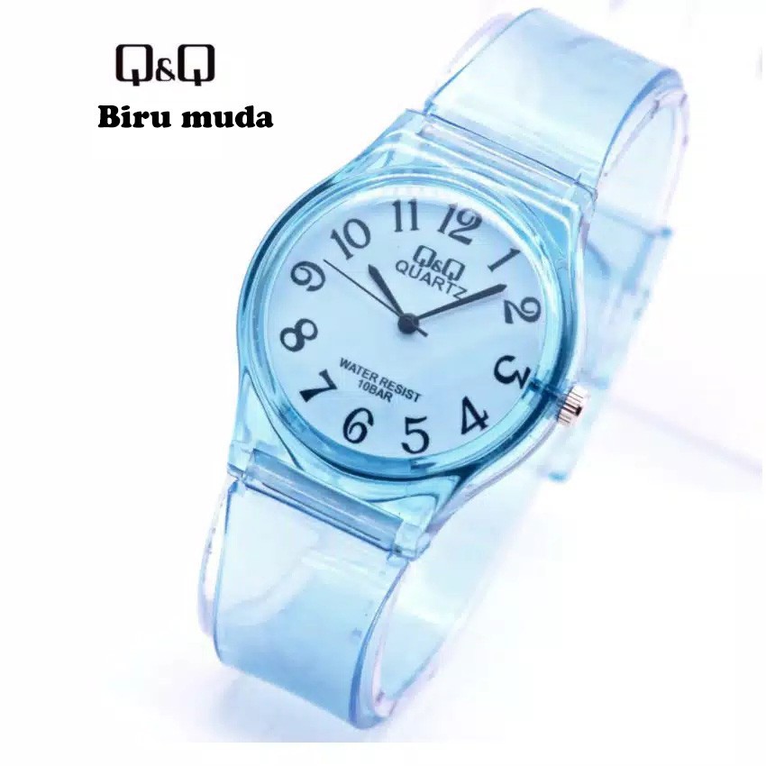 Jam Tangan Jelly Transparant Angka QQ Jam Tangan Fashion Cewek Bening 01-4