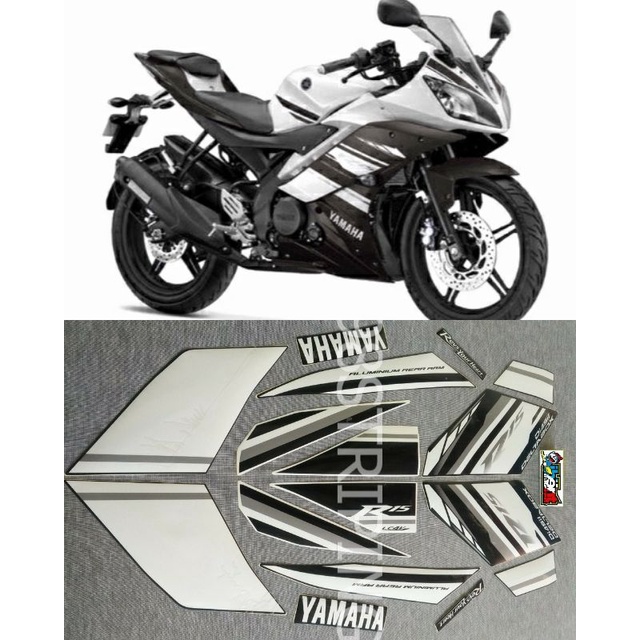 STIKER R15 HITAM TAHUN 2014 STRIPING LIS STANDAR ORI YAMAHA