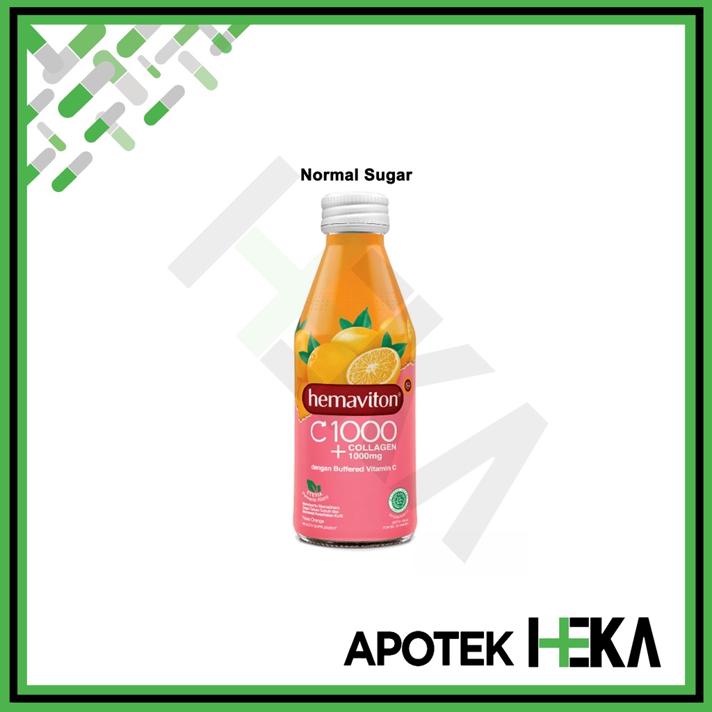 Hemaviton C1000+Collagen 1000mg Botol 150 ml Orange Jeruk Vitamin C (SEMARANG)