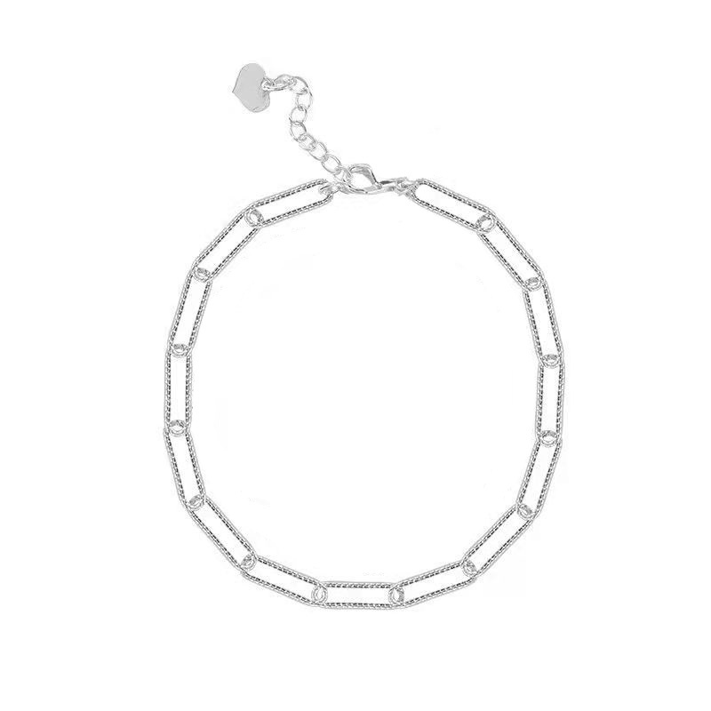 Rantai Gelang Perak S925 Sederhana Aksesoris Perhiasan Fashion Wanita Gelang Baja Titanium Bracelet