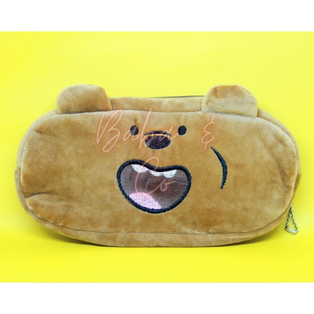 KOTAK PENSIL WE BARE BEARS  BULU LUCU KOTAK PENSIL UNIK KOTAK PENSIL WBB ATK MURAH-GRIZZLY