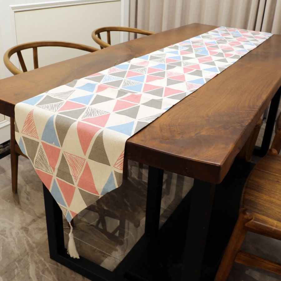 Table Runner 210*32 Canvas Linen / Taplak Meja Tamu Panjang Vintage / Dekorasi