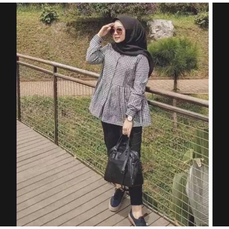 Almira Blouse Ruffle// Atasan Kemeja Wanita Terbaru// Kemeja Kancing Depan Style Ootd Remaja