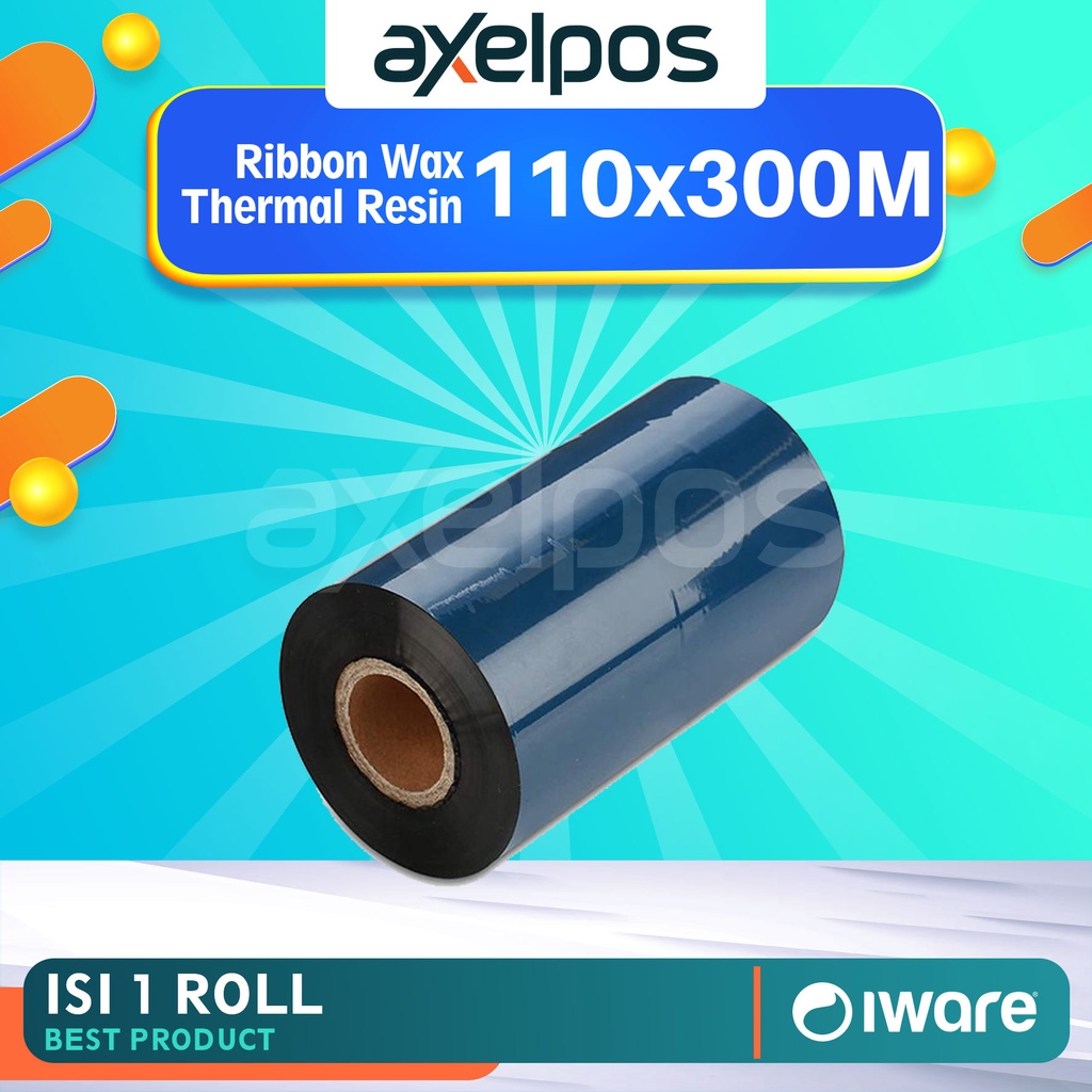 RIBBON THERMAL WAX RESIN 110x300M FACE OUT