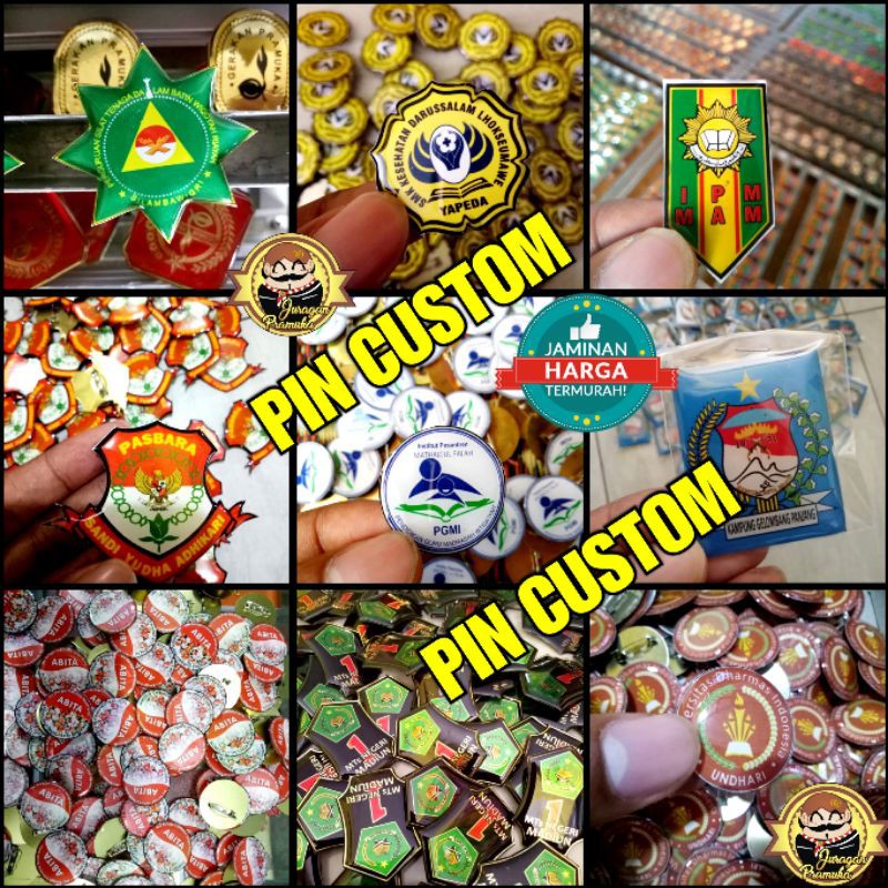 PIN CUSTOM RESIN FIBERGLAS BAHAN KUNINGAN 100% ANTI KARAT ( CUSTOM )