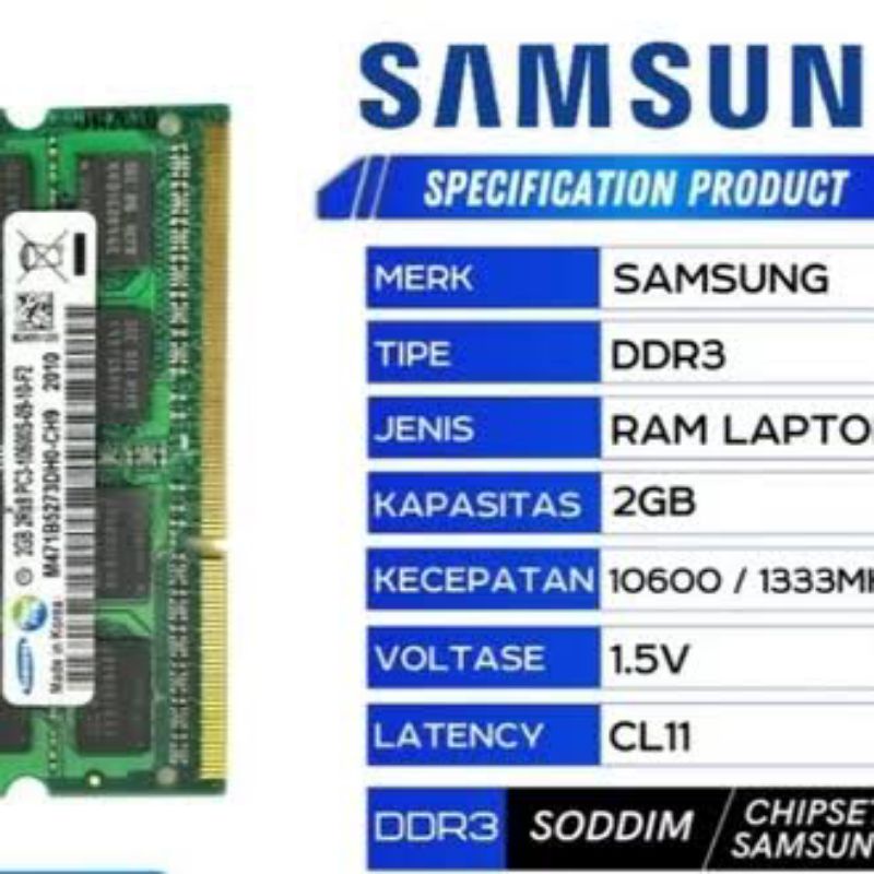 RAM LAPTOP 2GB DDR3 10600