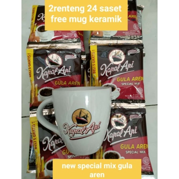 

24pcs kapal api gula aren+mug kapal api