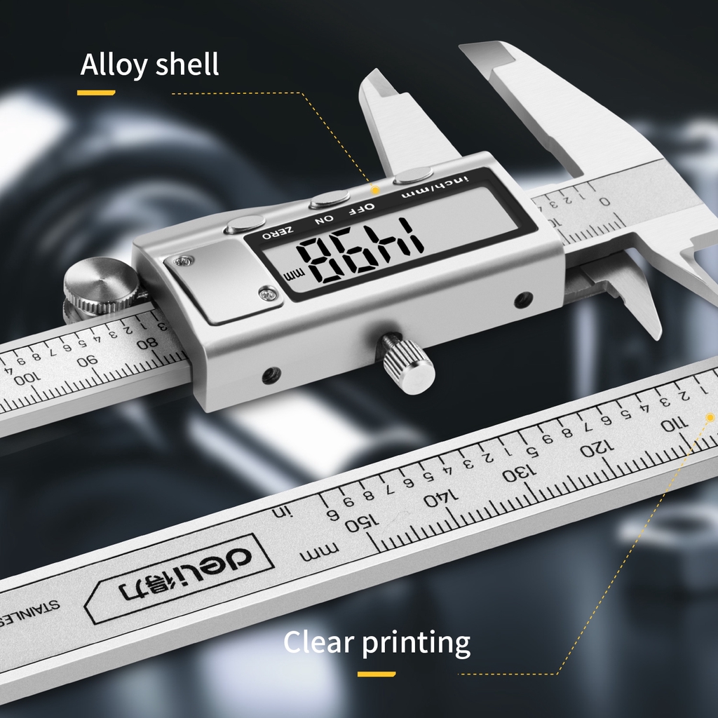 Deli Vernier Caliper/Jangka Sorong Digital 6 inch Stainless Steel DL91150 /Alat Perkakas