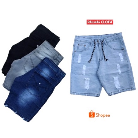 [Bisa COD] Celana Jeans Pendek Sobek Pria Wisker Jeans Pendek Ripped Robek Pria Premium Distro NEW