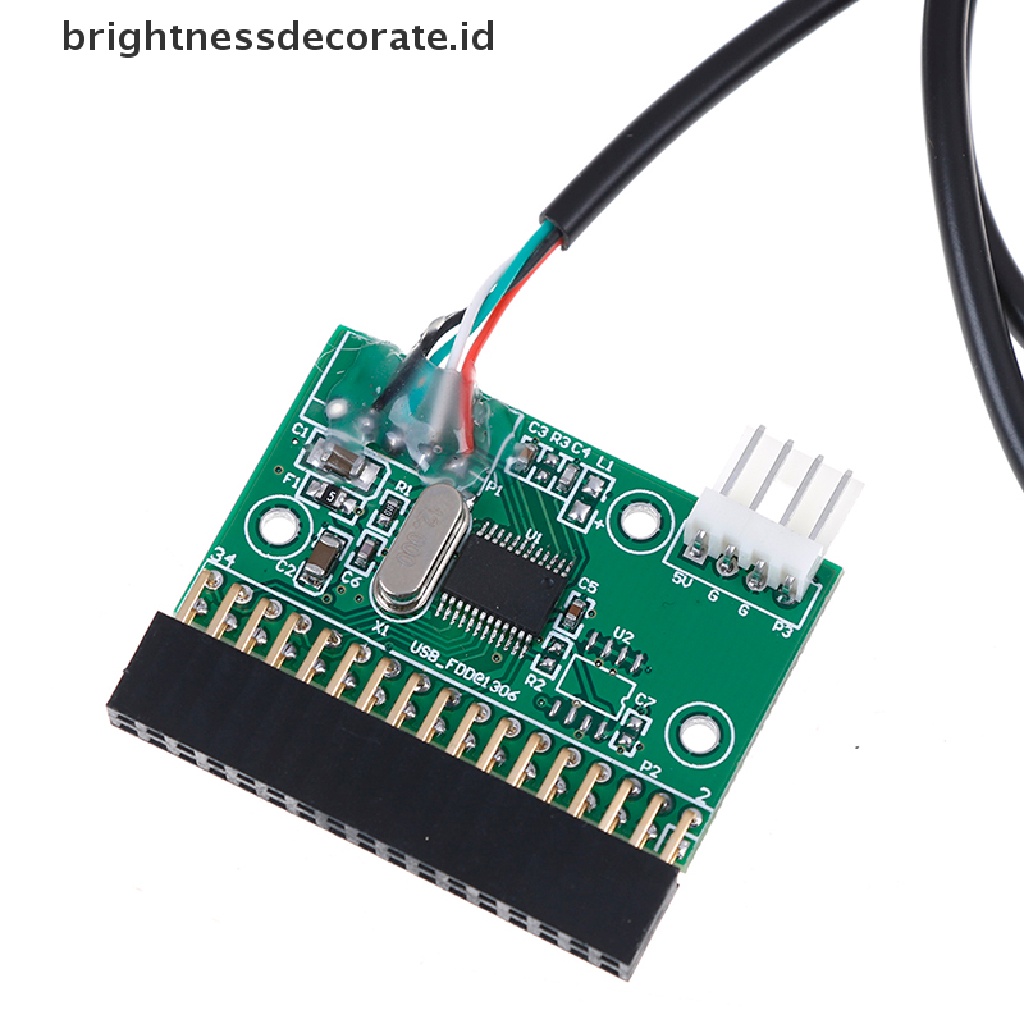 34pin 34Pin Ke Usb 1.44mb 3.5 Inci Adapter Konektor Floppy Drive