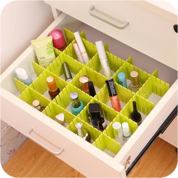 SL4 - Partisi Sekat Laci Pemisah Drawer Dekstop Organizer Isi 4 Pcs