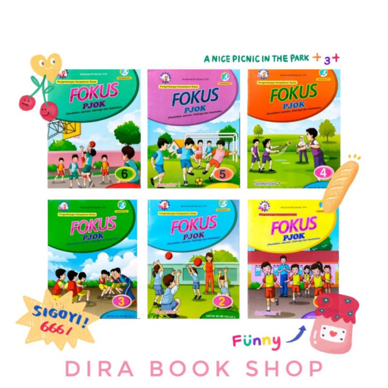 FOKUS PJOK kelas 1/2/3/4/5/6 SD semester 1 Buku Latihan ulangan Penjas