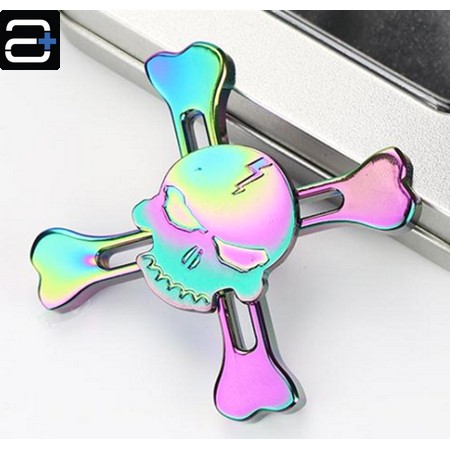 Metal Skull Fidget Spinner Rainbow Fidget Spinner Tengkorak