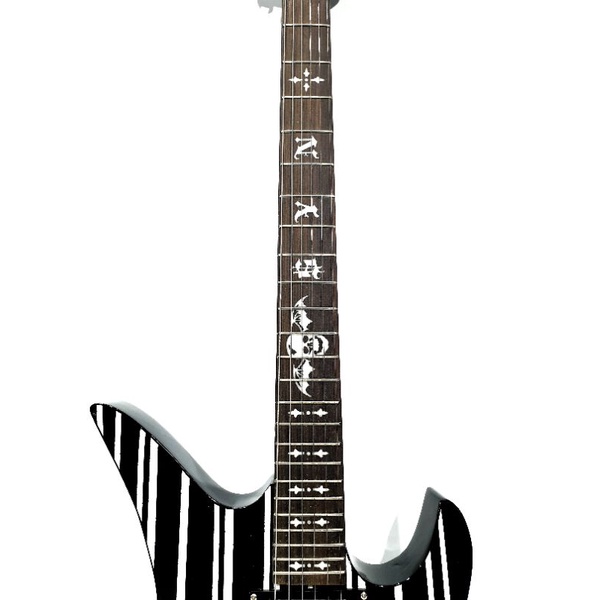 Gitar Elektrik Merk Schecter Synster Gates Diamond Series Hitam Bonus Tas dan Kabel Jack Shecter Listrik AVENGED