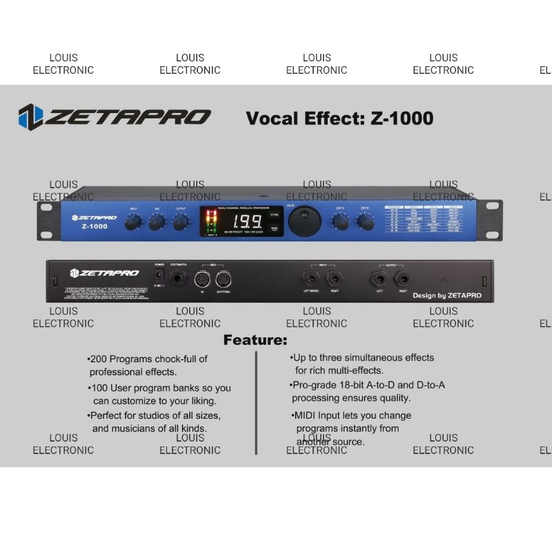 Effect Vocal ZETAPRO Z1000 Z 1000 Efek Vocal ZETAPRO Z-1000 ORIGINAL