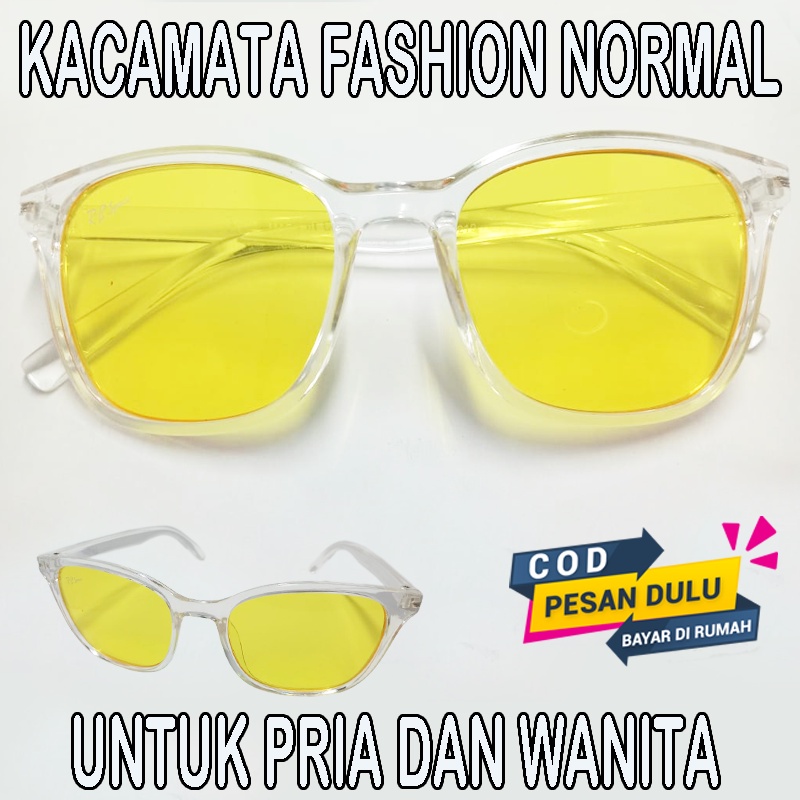 Kacamata Fashion Vintage Lensa Warna Warni Frame Kotak Kacamata Square Harajuku Oval Lensa Retro Vintage