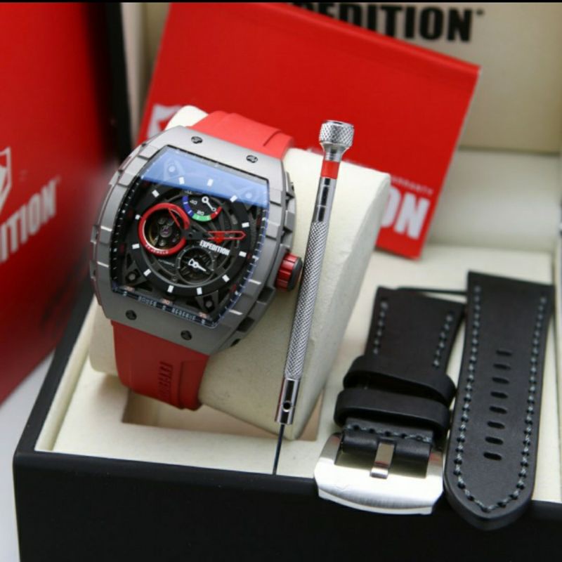 JAM PRIA JAM EXPEDITION E6782 RED TITANIUM SPECIAL EDITION AUTOMATIC ORIGINAL